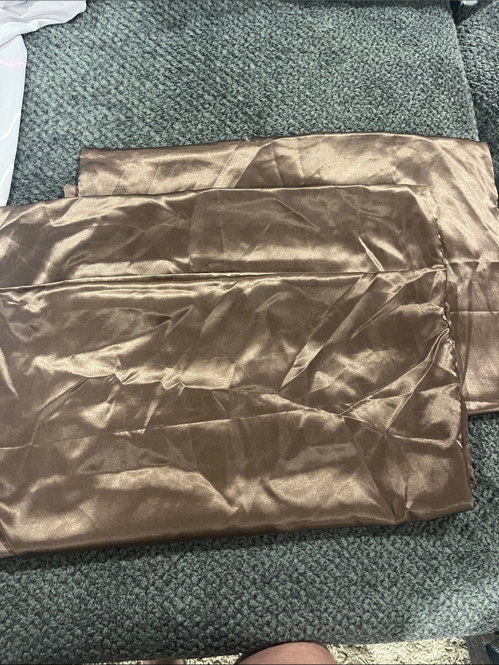 Satin Shimmer Pillowcase or Fabric - Bronze
